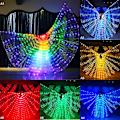 Miniatyrbild 4 av 5: Mode LED-vingar för kostym, egyptisk magdans, scenföreställning, festkläder, rave, LED-upplysta vingar - 145 cm (FMY) Acid blue