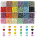 Pikkukuva 2 / 3: Aakkoskirjainhelmisetti lasihelmillä korujen valmistukseen ja askarteluun (FMY) 5000PCS 4MM
