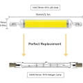 Miniatyrbilde 1 av 4: 2-pakke 10W 78mm R7s LED-pærer Dimmbare Kald Hvit 6000-6500k 100W Halogen J78 Erstatning, Dobbelt Endet R7s Base Rør, 360 Strålevinkel,  (FMY)