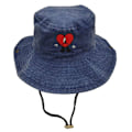 Pikkukuva 1 / 5: Ämpärihattu Un Verano Sin Ti Bad Bunny Love Heart Rope Folding Aurinkosuoja Hengittävä Miehet Naiset Kesä Kalastajan Hattu Ulkoiluun (FMY) Blue