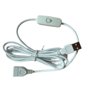 Pikkukuva 1 / 5: Universaali USB-kaapeli USB-virtalähde päälle/pois-kytkimellä Latauskaapeli Data-kaapeli  (FMY) White 501 switch