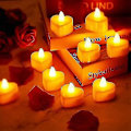 Miniatyrbillede 2 af 5: 24 stk. Hjerteformede LED Te-lys Stearinlys LED Stearinlys Til Valentinsdag Bryllup (FMY)