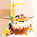 Miniatyrbild 5 av 5: Byggkran Traktor Byggnadsfödelsedagstårta Dekoration Tårta Topper Bilar Fest Byggfest År Födelsedag Pojke 1:a Babyshower (FMY) 12pcs