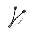Miniatyrbillede 5 af 5: 2 stk. Computer Motherboard Usb-forlængerkabel 9 Pin 1 Hun til 2 Han Y Splitter Audio Hd Extensio  (FMY) Black