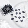 Miniatyrbillede 3 af 5: 80 stk. Resin Bøjleender 4 Størrelser Bøjlebeskytter Dækning Sort Bøjle Tip Dæksler Rektangel Bøjle Dæksler Resin Endestykker (FMY)