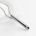 Miniatyrbilde 2 av 5: Angstdempende Halskjede, 6 cm anheng reduserer stress pustende halskjede halskjede avslappende muskler for hjemmet for menn kvinner  (FMY) silver