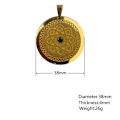 Miniatyrbilde 4 av 5: Quantum Science Scalar Energy Health Halskjede Rund Rustfritt Stål Germanium Stein Anheng for Menn Kvinne Far Mor (FMY) Gold