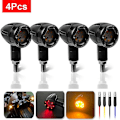 Miniatyrbilde 1 av 4: 2/4 stk. Motorsykkel Blinklys Mini Bullet LED Gul Varsellampe Blinklys For Harley Honda Suzuki 12V Universal (FMY) 2PCS