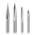 Miniatyrbild 1 av 5: Cnc Router Bits Set 1/4, Gravering Trä Carving Router Bit 6mm & 4mm, V-spår, Bit, Tungsten Stee  (FMY)