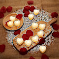 Miniatyrbillede 3 af 5: 24 stk. Hjerteformede LED Te-lys Stearinlys LED Stearinlys Til Valentinsdag Bryllup (FMY)
