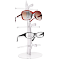 Miniatyrbillede 1 af 5: 5 par solbrillerholder, solbriller stativ plastik solbriller display transparent briller stativ flere par til solbriller show  (FMY)