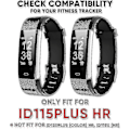 Miniatyrbillede 5 af 5: 2 stk. Veryfitpro Id115plus Hr Udskiftningsbånd til Veryfit Pro Id115plus Hr Fitness Tracker Smartwatch (FMY) Purple