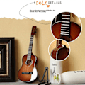 Miniatyrbild 3 av 4: Ornamental Miniatyr Replika Gitarrer Mini Klassisk Gitarr/elgitarr Modell Julgransprydnad (FMY) White Electric Guitar