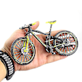 Miniatyrbillede 1 af 4: Mini 1:10 Legering Cykel Model Dasktop Simulation Ornament Finger Mountain Bikes Legetøj (FMY) Green