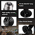 Miniatyrbillede 2 af 5: Simple Deluxe 150W Keramisk Varmeemitter - Varmelampe Pære til Reptiler med Termometer (FMY)
