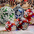 Miniatyrbilde 2 av 5: Stor julekule i PVC, oppblåsbar dekorasjon, julepynt utendørs (FMY) F