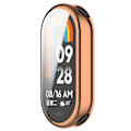 Miniatyrbild 2 av 5: För Xiaomi Smart Band 8/Mi Band 9/9 NFC Elektroplätering Fullt Skydd Skal TPU Klockram Fodral (FMY) Rose Gold