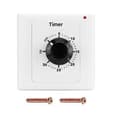 Timer Switch, AC 220V 15A Intelligent Mekanisk Nedräkningstimer Uttag Tidbrytare 86 Panel Timer Kontrollvred (30 Min) (FMY)