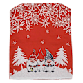 Miniatyrbild 3 av 3: 2 st julstolsryggar med dvärg och snöflinga, julstolsöverdrag, juldekoration -NMAOV  (FMY) Red