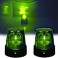 Miniatyrbillede 4 af 4: 3 tommer Natklub Scene Effekt Strobe Lys Batteridrevet 360 Graders Rotation (FMY) Green 1PC