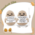 Miniatyrbild 3 av 5: Mini Positiv Livspotatis, Intressant Stickad Ullpotatisdocka Kreativ Söt Potatis För Födelsedagspresenter Hemskrivbordets Dekor  (FMY) Life Potato 1Pc