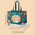 Miniatyrbild 4 av 5: 16 stycken stora återanvändbara presentpåsar - 32,5 cm x 25 cm x 17 cm, Multi-sektion, Hållbart non-woven material, Perfekt för påsk, jul, fest (FMY) 16pcs