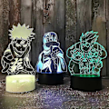 Miniatyrbillede 3 af 4: 3D natlys Naruto-teamet hvirvel Naruto Sasuke Sakura karakter lysdiode natlys (FMY) D