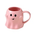 Miniatyrbilde 2 av 5: 14oz Halloween Spøkelseskopp Søt Keramisk Spøkelseskopp Koselig Spøkelsesdekorasjon Skummel Spøkelseskopp Ghostface-kopp Kaffebeger for Voksne Barn Kvinner (FMY) Pink One Size