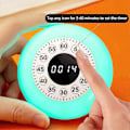 Miniatyrbillede 3 af 5: Visuel Timer med RGB Lys 60-Minutters Nedtællingstimer Genopladelig Berøringsstyring Pomodoro Timer til Børn Voksne Lydløs Køkken Timer til Hjem (FMY)