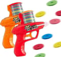 2 stk. skumdiskosskytespill Zip Shot Shooter Diskosskytespill tilfeldig farge (FMY)