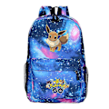 Miniatyrbillede 2 af 5: Anime Pokmon Eevee Print Student Schoolbag Cartoon Bags Unisex Rygsæk  (FMY) Starry sky blue