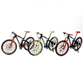 Miniatyrbillede 4 af 4: Mini 1:10 Legering Cykel Model Dasktop Simulation Ornament Finger Mountain Bikes Legetøj (FMY) Green