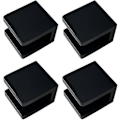 Miniatyrbillede 3 af 5: (4, Mat Sort) Glasklemme, Borfri Glasholder Glashyldebeslag Glasklips Støtte til 8mm - 10mm Glas (FMY)