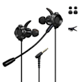 Pikkukuva 1 / 5: G7 Universal 3.5mm Langallinen Peliin Korvanappikuulokkeet Mikrofonilla Puhelimeen/Tietokoneeseen (FMY) Black Standard Version*