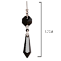 Miniatyrbillede 2 af 2: 25 stk. Krystal Ornamenter Farverige Regnbue Maker Krystal Lysekroner Prismer Ishængende Vedhæng (FMY) black