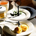 Miniatyrbillede 3 af 5: 4 sæt 3-etagers kagefad hardware - Etagere hardware - Dessert serveringsfad stativ håndtag fittings til kagefade  (FMY) Black