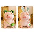 Pikkukuva 5 / 5: Piirretty Sika Plushie Rintarepun Kanssa Pehmeät Lelut Eläimen Hiustarralla Lapsille (FMY) Rabbit Pig 40cm