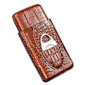 Miniatyrbillede 1 af 4: Læder Cigar Etui Bærbar Cigar Humidor Rejse Humidor Kasse (FMY)
