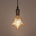 Miniatyrbillede 1 af 4: Edison Pære Retro Glødepære E27 I Stjerneform (2700k Varmt Hvidt) Hy  (FMY)