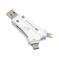Miniatyrbillede 5 af 5: 2024 4-i-1 Hukommelseskortlæser, OTG Kortlæser Passer til i-Phone/i-Pad, Apple (FMY) white
