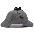 Miniatyrbillede 3 af 5: 1 Stk Sherlock Holmes Detektiv Baskehat Unisex Cosplay Tilbehør (d-583-a)-r  (FMY) Khaki