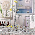 Miniatyrbillede 5 af 5: Høj Kvadratisk Vase Hjemme Dekorativ Blomst Glas Vase Bryllup Fest Bord Midtpunkter (4\"4\"10\")  (FMY)