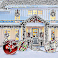 Miniatyrbilde 2 av 4: Stor julekule i PVC, oppblåsbar dekorasjon, julepynt utendørs (FMY) D