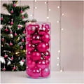 Miniatyrbilde 2 av 4: 24 stk Julekulepynt Julekule Sett Pynt Matt Blank Julekulepynt 2024 Kompatibel med Julgrankule 118  (FMY) Hot Pink