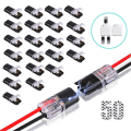 Miniatyrbillede 2 af 5: 50 stk Dobbelttrådsplug-in-stik, Plugbare 2-polet 2-vejs Led-trådstik, Med Låsebeslag Hurtigtrådstik (FMY)