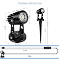 Miniatyrbild 5 av 5: 2 st LED-spotlights inomhus för växter, 3-färgs accentbelysning dimbar uppljus spotlightlampa med dimmerbrytare (FMY)