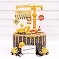 Miniatyrbillede 2 af 4: Kran Traktor Byggeplads Fødselsdagskage Dekoration Kage Topper Biler Fest Byggeplads Fest År Fødselsdag Dreng 1. Baby Shower (FMY) 10PCS