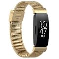 Miniatyrbilde 5 av 5: For Fitbit Inspire 3 Rustfritt Stål Finmasket Rem Erstatning Smart Klokkereim med Spenne (FMY) Multicolor Gold