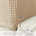 Miniatyrbild 5 av 5: Fåtölj armstödsskydd stretch soffa armstödsskydd armstödsöverdrag för stolar (FMY) Beige