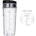 Miniatyrbillede 5 af 5: 16oz udskiftningskopper til Ninja Qb3001ss Fit Compact Personal Blender, med låg - 2 pak -dwdz  (FMY) Transparent  Black